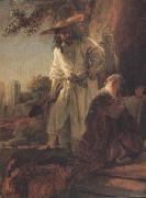 REMBRANDT Harmenszoon van Rijn Details of Christ appearing to Mary Magdalen (mk33) painting